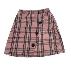 PrettyLittleThing Pink Plaid Skirt